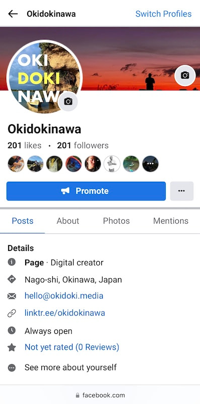 Active Okinawa Facebook profile
